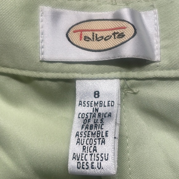 Vintage 90s Talbots Bermuda shorts high waisted elastic waist green women size 8 - Picture 9 of 11